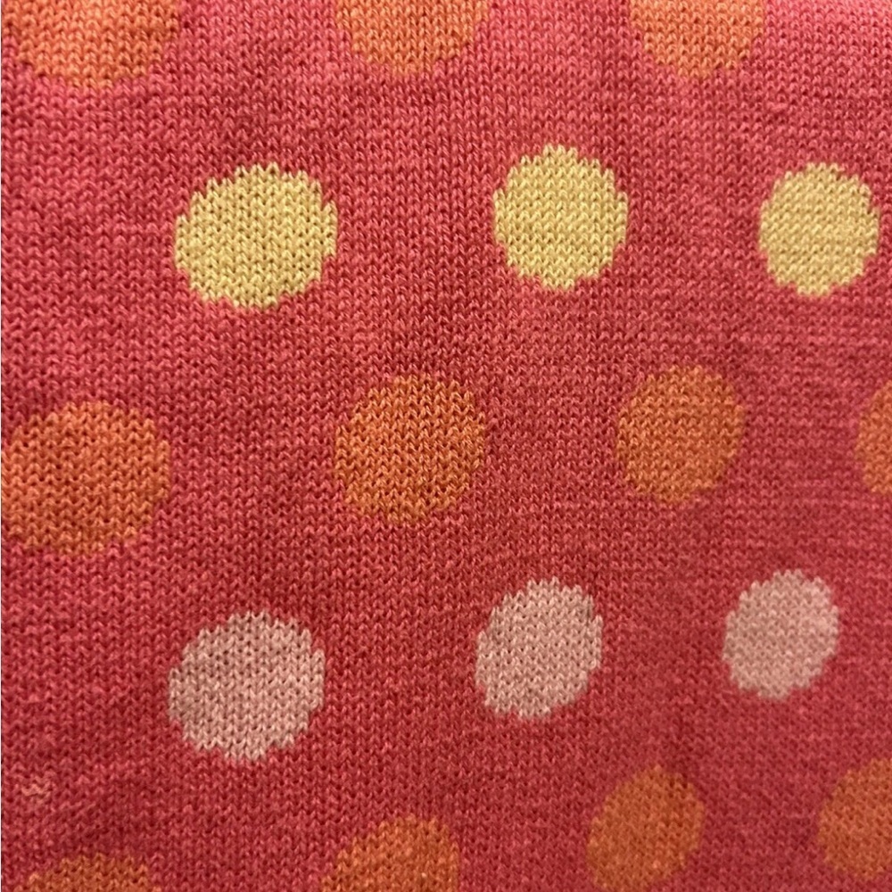 Elegant Baby Pink Polka Dot Reversible Blanket - Picture 9 of 15